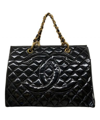 【中古・古着通販】CHANEL (シャネル) チェーンバッグ パテント 