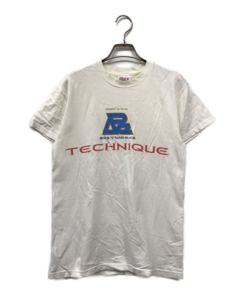 A BATHING APE（アベイシングエイプ）A BATHING APE stash busyworks technique Tee A BATHING APE アベイシングエイプ 90's 90年代 裏原系 アーカイブ ヴィンテージ  メキシコ製ボディ NIGO ホワイト サイズ:Lの古着・服飾アイテム