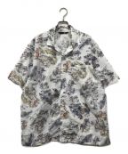 THE NORTH FACEザ ノース フェイス）の古着「S/S Walls Shirt THE NORTH FACE ザ ノース フェイス 総柄 プリント 開襟シャツ オープンカラーシャツ ゴールドウィン NR22204」｜ホワイト