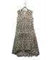 HER LIP TO（ハーリップトゥ）の古着「Damask Cotton Midi Dress ダマスク織 コットン ミディ ワンピース HLT2009050」｜ベージュ