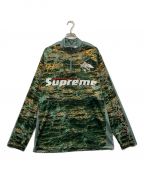 SUPREMEシュプリーム）の古着「22SS Waves Zip Pullover　Supreme　シュプリーム　長袖Tシャツ　総柄」｜グリーン