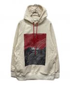 NANGAナンガ）の古着「ECO HYBRID CONTOUR MAP LOGO SWEAT HOODIE/N11AWHG4」｜アイボリー