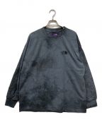 THE NORTHFACE PURPLELABELザ・ノースフェイス パープルレーベル）の古着「oz Tie Dye L/S Logo Tee タイダイロゴTシャツ NT3073N)」｜グレー