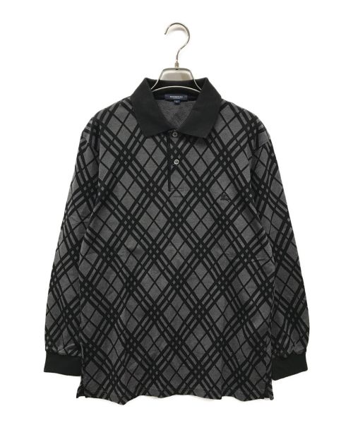 BURBERRY LONDON（バーバリーロンドン）BURBERRY LONDON (バーバリー ロンドン) ポロシャツ/バーバリーチェック ブラック サイズ:Ｌの古着・服飾アイテム