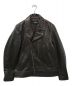 AVIREX（アヴィレックス）の古着「AGED LEATHER W-RIDERS JACKET 783-2250011 エイジング加工 ライダースジャケット」｜ブラウン