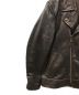 中古・古着 AVIREX (アヴィレックス) AGED LEATHER W-RIDERS JACKET 783-2250011 エイジング加工 ライダースジャケット ブラウン サイズ:L：34800円