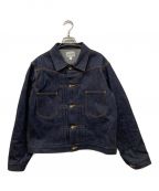 Blurred CLOTHINGブラードクロージング）の古着「BLD063 14oz DENIM BLOUSE 14オンス デニム ブラウス Gジャン 濃紺」｜インディゴ(濃紺)