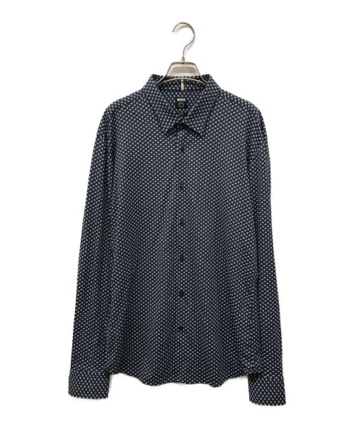 BOSS（ボス）BOSS (ボス) ストレッチシャツ BOSS ボス ネイビー サイズ:XLの古着・服飾アイテム