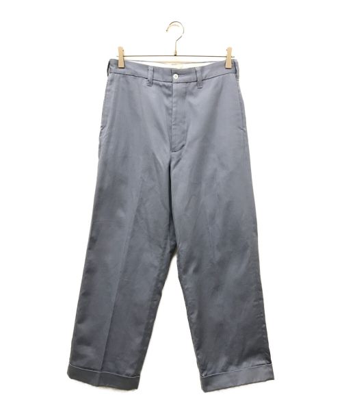 The Blurred CLOTHING（ブラードクロージング）The Blurred CLOTHING (ブラードクロージング) HERRINGBONE TROUSERS/ヘリンボーントラウザー/ワイドパンツ スカイブルー サイズ:W32の古着・服飾アイテム