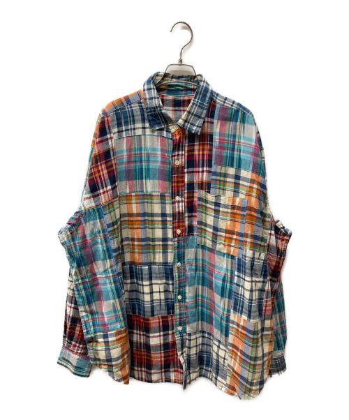 BEAMS（ビームス）BEAMS (ビームス) SSZ (エスエスズィー) 20SS MADRAS PATCHWORK SHIRTS マルチカラー サイズ:Mの古着・服飾アイテム