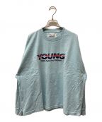 DAIRIKUダイリク）の古着「YOUNG Embroidery Tee」｜ブルー