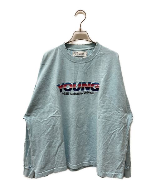 DAIRIKU（ダイリク）DAIRIKU (ダイリク) YOUNG Embroidery Tee ブルー サイズ:ONEの古着・服飾アイテム