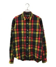 COMME des GARCONS HOMME（コムデギャルソン オム）の古着「縮絨ウールチェックネルシャツ HT-B093 タータンチェック 日本製」｜マルチカラー