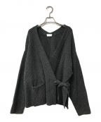 Phlannelフランネル）の古着「WOOL SILK NEP WRAP CARDIGAN/BBZ1012505A0003」｜グレー