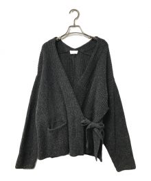 Phlannel（フランネル）の古着「WOOL SILK NEP WRAP CARDIGAN/BBZ1012505A0003」｜グレー