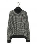 FRED PERRYフレッドペリー）の古着「ギンガムチェックベロアトラックジャケット FRED PERRY フレッドペリー ジップアップ ロゴ ホワイト ブラック F2155」｜ホワイト