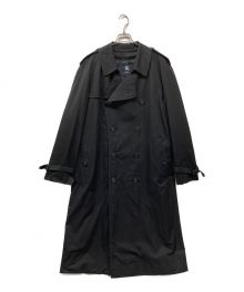 BURBERRY LONDON（バーバリーロンドン）の古着「GARBADINE COTTON LONG TRENCHCOAT ノバチェック ライナー付きトレンチコート BBB17-578-09」｜ブラック