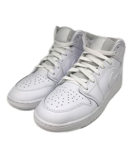 NIKE（ナイキ）NIKE (ナイキ) AIR JORDAN 1 MID(GS) 554725-136 ハイカットスニーカー エアジョーダン ホワイト サイズ:SIZE 23.5cmの古着・服飾アイテム