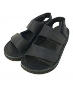 MONITALYモニタリー）の古着「Leather 3-Strap Sandal MONITALY モニタリー レザー３ストラップサンダル evafflex vibram ビブラム アメリカ製」｜ブラック