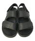 中古・古着 MONITALY (モニタリー) Leather 3-Strap Sandal MONITALY モニタリー レザー３ストラップサンダル evafflex vibram ビブラム アメリカ製 ブラック サイズ:6：5000円