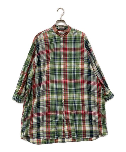 INDIVIDUALIZED SHIRTS（インディビジュアライズドシャツ）INDIVIDUALIZED SHIRTS (インディビジュアライズドシャツ) BEAMS BOY (ビームスボーイ) マドラスチェックワイドワンピース アメリカ製 USA製 グリーン サイズ:-の古着・服飾アイテム