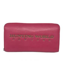 HUNTING WORLD（ハンティングワールド）の古着「ヴィオラ ロングジップウォレット 250VOL 6119446112 長財布 ラウンドジップ」｜ピンク