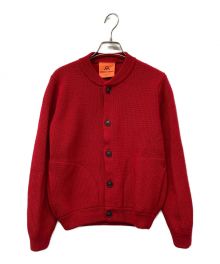 ANDERSEN-ANDERSEN（アンデルセン アンデルセン）の古着「ウールニットカーディガン スキッパージャケット SKIPPER JACKET」｜レッド