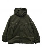 TIGHTBOOTH PRODUCTIONタイトブースプロダクション）の古着「HUNTING JKT ハンティング ジャケット FW23-JK09 23AW ロゴプリントジャケット」｜カーキ