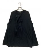 Yohji Yamamoto pour hommeヨウジヤマモト プールオム）の古着「HANGING CORD HENLEY LONG SLEEVE T-SHIRT/HE-T09-072」｜ブラック