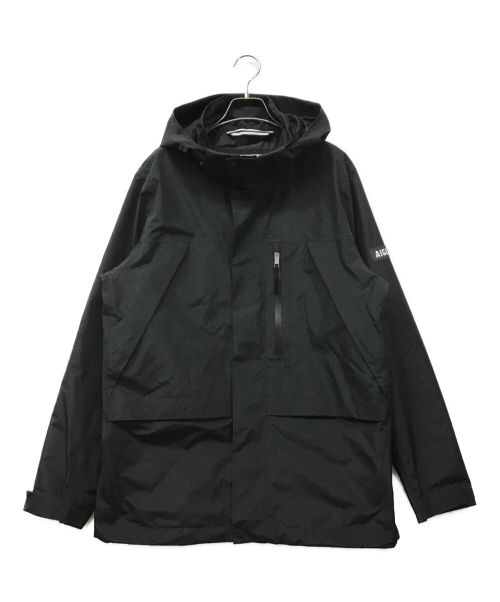 AIGLE（エーグル）AIGLE (エーグル) ゴアテックス フーデッドショートジャケット AIGLE エーグル gore-tex フード取り外し可 ZBHAX08OL ブラック サイズ:Lの古着・服飾アイテム