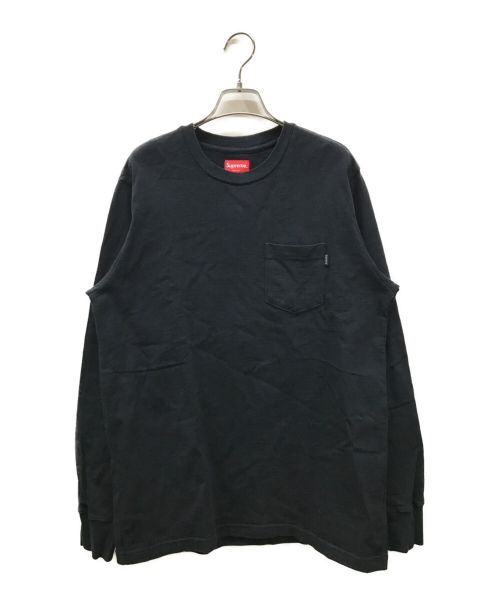 SUPREME（シュプリーム）SUPREME (シュプリーム) L/S Pocket Tee ブラック サイズ:Mの古着・服飾アイテム