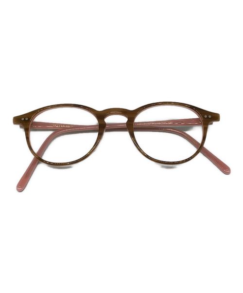 OLIVER PEOPLES（オリバーピープルズ）OLIVER PEOPLES (オリバーピープルズ) 伊達眼鏡 ピンク×ブラウン サイズ:45□21の古着・服飾アイテム