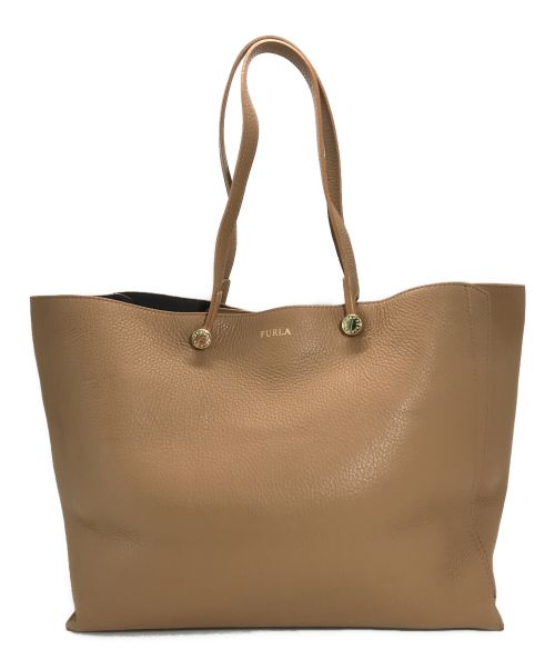 FURLA（フルラ）FURLA (フルラ) レザートートバッグ/F7475/FURLA/フルラ/GENUINE LEATHER/ルーマニア製 ブラウンの古着・服飾アイテム