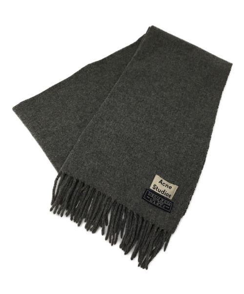 Acne studios（アクネ ストゥディオス）Acne studios (アクネストゥディオス) VIRGIN WOOL ヴァージンウール大判ストールマフラー グレーの古着・服飾アイテム