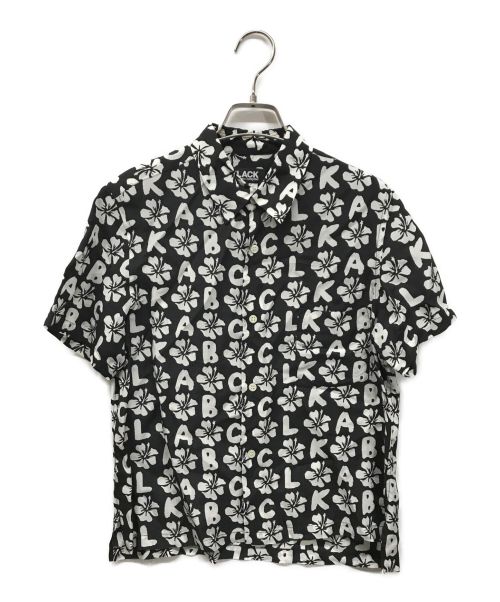 BLACK COMME des GARCONS（ブラック コムデギャルソン）BLACK COMME des GARCONS アロハシャツ BLACK COMME des GARCONS ブラック コムデギャルソン パイナップル柄アロハキュプラシャツ 1E-B018 AD2009 ブラック サイズ:Sの古着・服飾アイテム