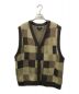 stussy（ステューシー）の古着「Wobbly Check Sweater stussy ステューシー 21AW 21年秋冬 knit vest ニットベスト 217055」｜ブラウン