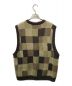 stussy (ステューシー) Wobbly Check Sweater stussy ステューシー 21AW 21年秋冬 knit vest ニットベスト 217055 ブラウン サイズ:L：12800円