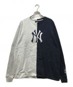 KITH×MLBキス×エムエルビー）の古着「New York Yankees L/S LS Tee KH3726」｜グレー×ネイビー