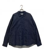 YAECA PARKヤエカパーク）の古着「DENIM COMFORT SHIRT EXTRA WIDE デニム コンフォート シャツ エクストラ ワイド 111024 Steven Alan スティーブンアラン」｜インディゴ