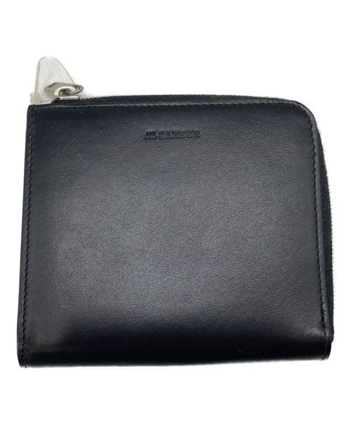 JIL SANDER（ジルサンダー）JIL SANDER (ジルサンダー) SMALL ZIP WALLET スモールジップウォレット JSMS840075 コンパクトウォレット レザー ブラックの古着・服飾アイテム