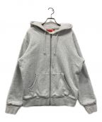 SUPREMEシュプリーム）の古着「Thermal Zip Up Sweatshirt　Supreme　シュプリーム ロゴ　　」｜グレー