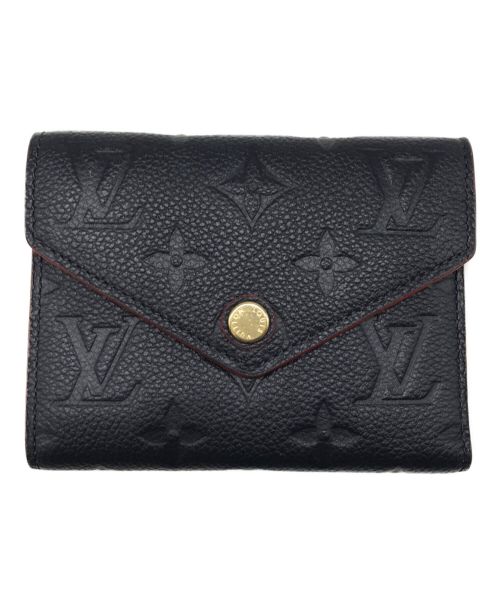 LOUIS VUITTON（ルイ ヴィトン）LOUIS VUITTON (ルイ ヴィトン) ポルトフォイユ・ヴィクトリーヌ マリーヌルージュ M64577 モノグラム・アンプラント コンパクトウォレット  ネイビーの古着・服飾アイテム