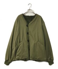 ARMY TWILL×JOURNAL STANDARD relume（アーミーツイル×ジャーナルスタンダード レリューム）の古着「別注 リバーシブル ノーカラーブルゾン ARMY TWILL アーミーツイル JOURNAL STANDARD relume ジャーナルスタンダード レリューム 22011464911030」｜カーキ