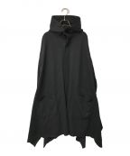 s'yteサイト）の古着「Compression wool Mantle hoodie コンプレッションウールマントフーディー s'yte サイト yohjiyamamoto ヨウジヤマモト 日本製 UK-Y09-122」｜ブラック