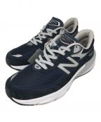 NEW BALANCEニューバランス）の古着「990V6 ローカットスニーカー NEW BALANCE ニューバランス NB madeinUSA 990V6 箱 替え紐 付き 未使用品 M990NV6」｜ネイビー