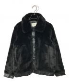 JUST FEMALEジャスト フィメール）の古着「Sally Fake Fur Jacket サリーフェイクファージャケット JUST FEMALE ジャスト フィメール 19-011-210-0006-3-0」｜ブラック