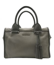 MICHAEL KORS（マイケルコース）の古着「Geneva Large Leather Satchel サッチェルバッグ 2WAYバッグ」｜グレー