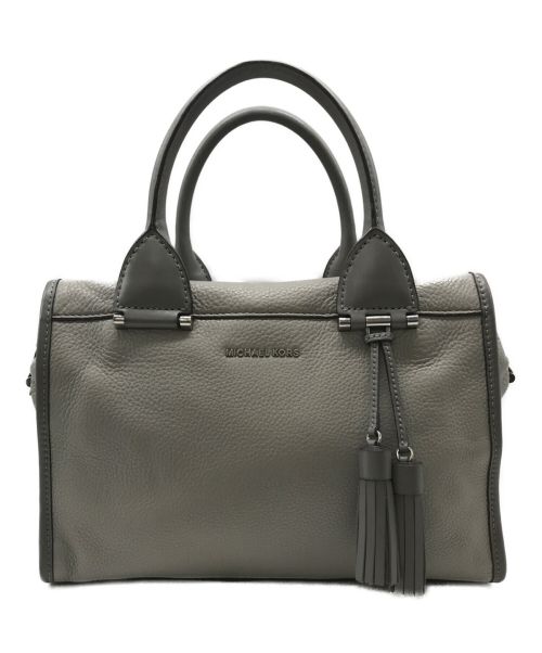 MICHAEL KORS（マイケルコース）MICHAEL KORS (マイケルコース) Geneva Large Leather Satchel サッチェルバッグ 2WAYバッグ グレーの古着・服飾アイテム