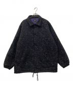 Needlesニードルズ）の古着「Coach Jacket Leopard Mail Jq レオパード コーチジャケット J0185」｜ブラック