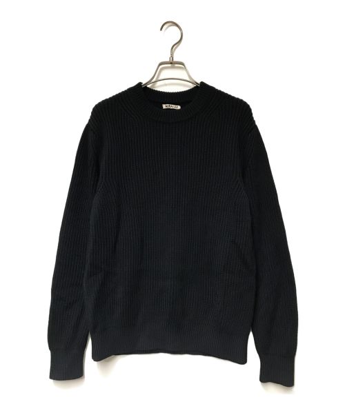 AURALEE（オーラリー）AURALEE (オーラリー) WOOL CASHMERE RIB KNIT/A5AP01RK/ウール/カシミヤ/リブニット ブラック サイズ:3の古着・服飾アイテム